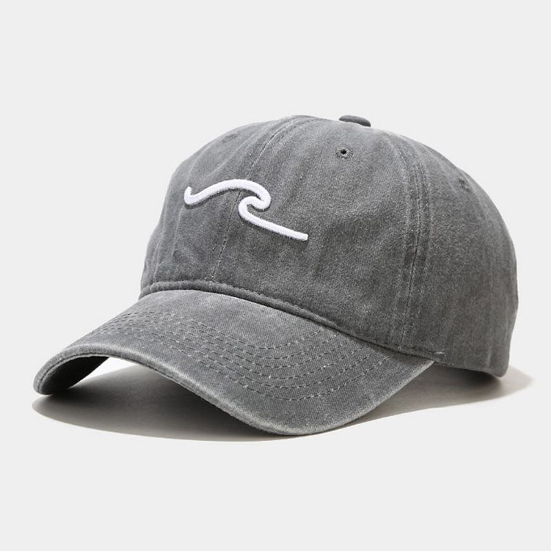 Casquette De Baseball Unisexe En Coton Délavé Stéréoscopique Motif Street Trend All-match