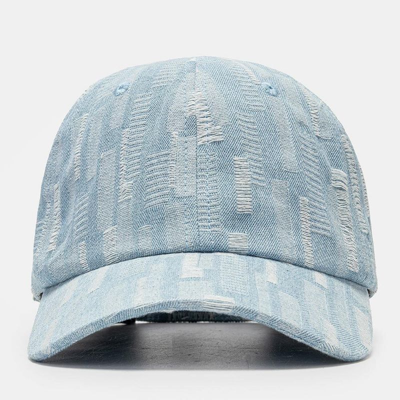 Casquette De Baseball Unisexe En Denim Délavé Ajustable Avec Pare-soleil Rétro