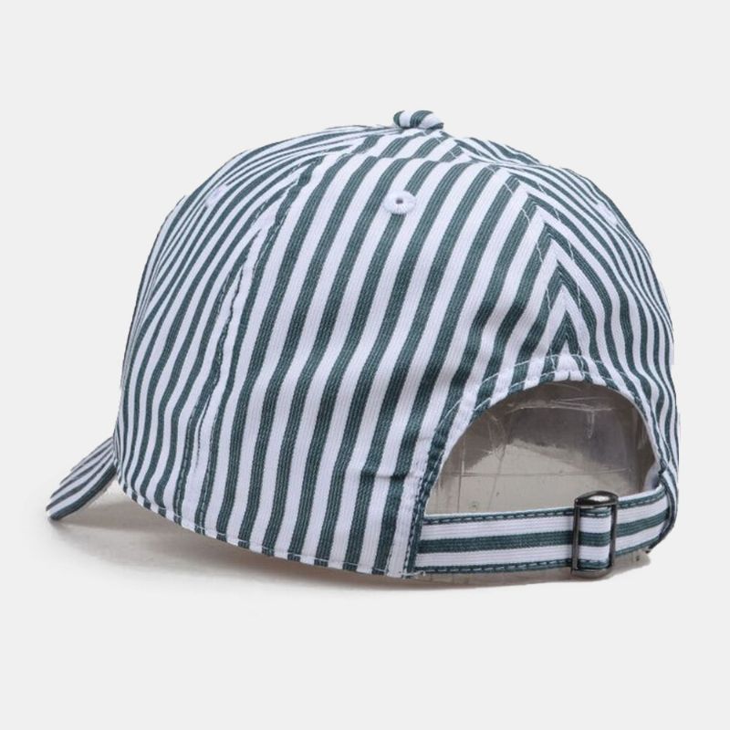 Casquette De Baseball Unisexe Rayée À Motif De Poker À Bord Incurvé Décontracté Sauvage Réglable Pare-soleil Chapeau Chapeau De Soleil