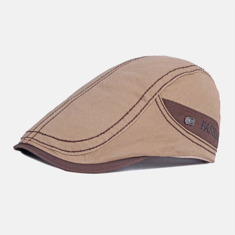 Casquette De Béret Réglable En Coton À Bord Court Pour Hommes British Retro Sunshade Respirant Forward Hat