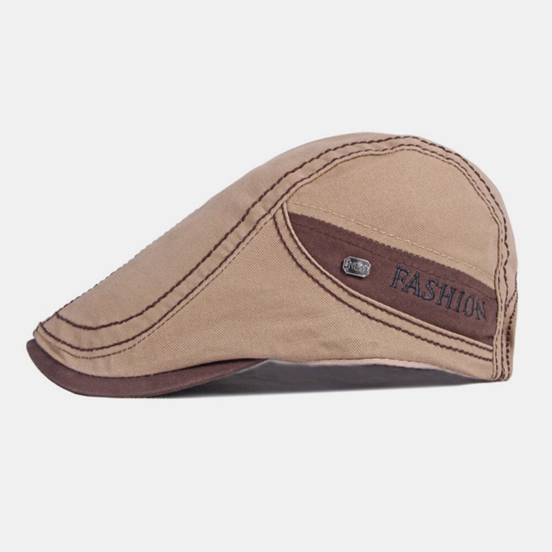 Casquette De Béret Réglable En Coton À Bord Court Pour Hommes British Retro Sunshade Respirant Forward Hat