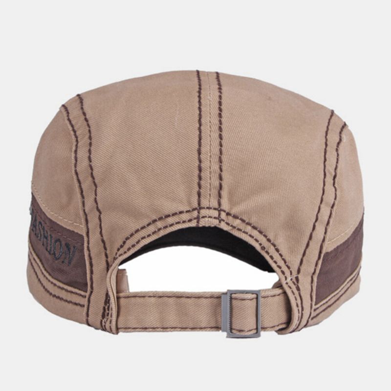 Casquette De Béret Réglable En Coton À Bord Court Pour Hommes British Retro Sunshade Respirant Forward Hat