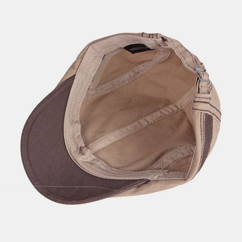 Casquette De Béret Réglable En Coton À Bord Court Pour Hommes British Retro Sunshade Respirant Forward Hat