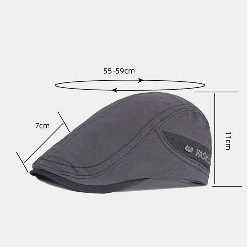 Casquette De Béret Réglable En Coton À Bord Court Pour Hommes British Retro Sunshade Respirant Forward Hat