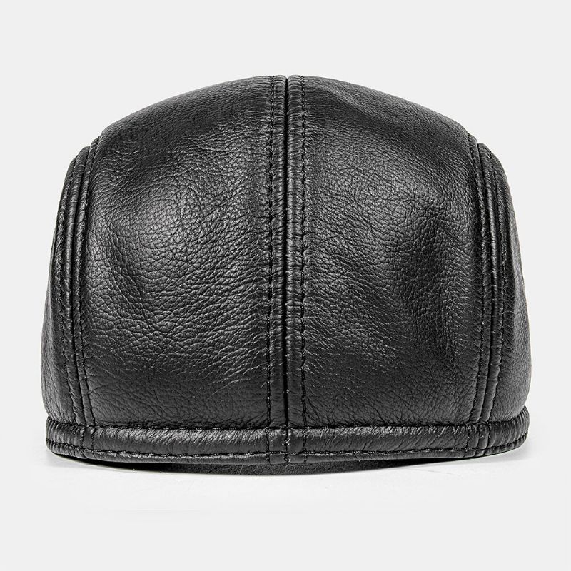 Casquette Plate Pour Hommes En Cuir De Vachette De Première Couche