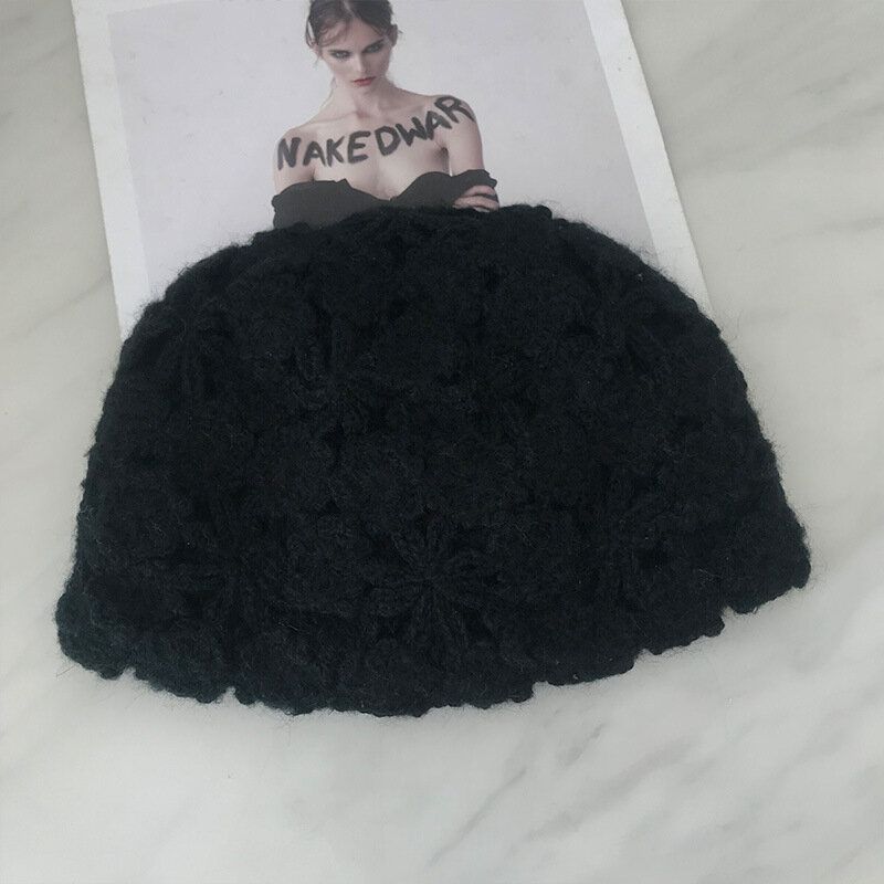 Casquettes De Bonnet Crochetées À La Main Pour Femmes Chapeau Turban Décontracté Littéraire Rétro