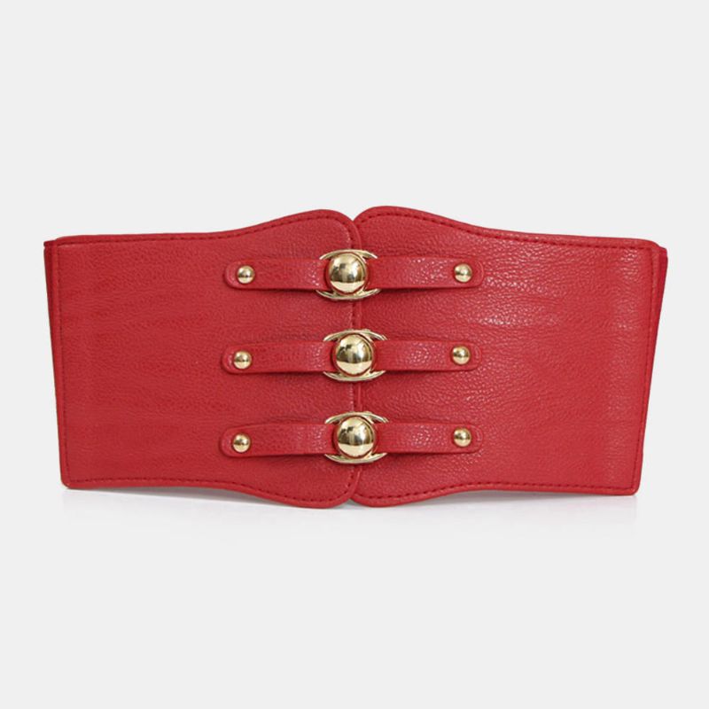 Ceinture Élastique Noire Super Large Pour Femme