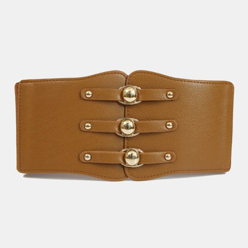 Ceinture Élastique Noire Super Large Pour Femme