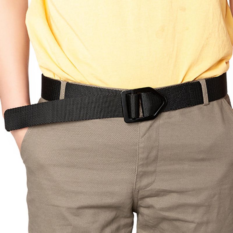 Ceinture En Nylon De 3.8 cm Ceinture À Boucle Lisse Décontractée Pour Hommes Ceinture Tactique De Randonnée