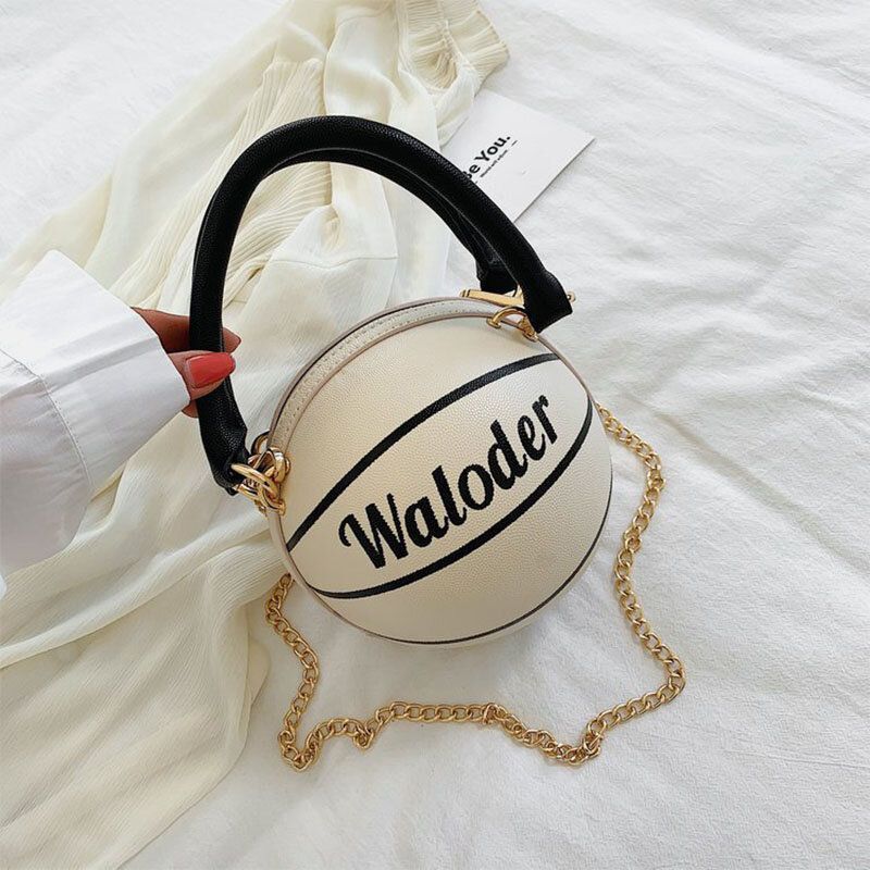 Chaînes De Basket-ball Pour Femmes Sac À Main Décontracté En Cuir Pu Sac À Bandoulière