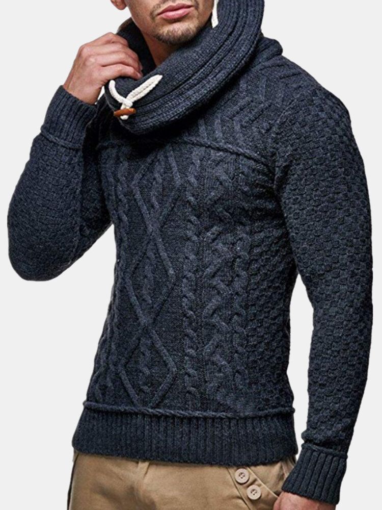 Chandails Tricotés Chauds À Manches Longues À Col Roulé Pour Hommes