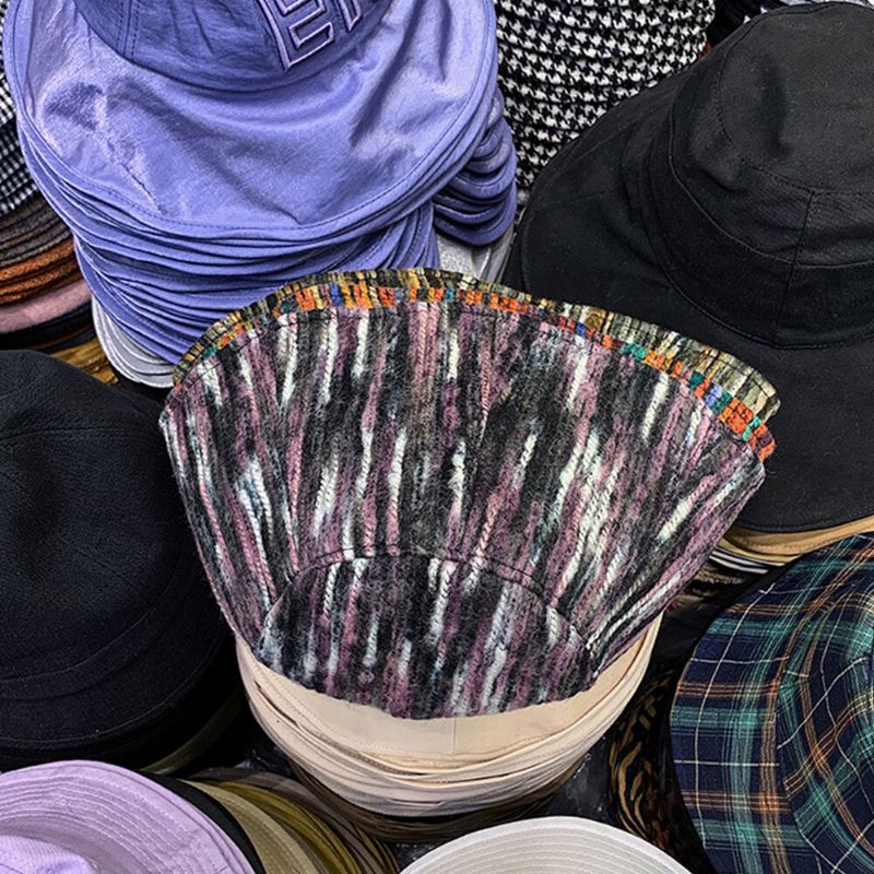 Chapeau Seau Coloré En Laine Pour Femme