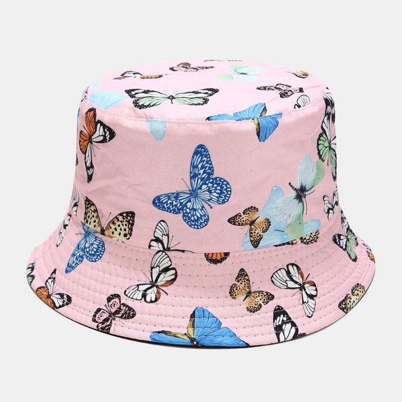 Chapeau Seau Décontracté Pour Jeune Pare-soleil En Coton Double Face Pour Femme