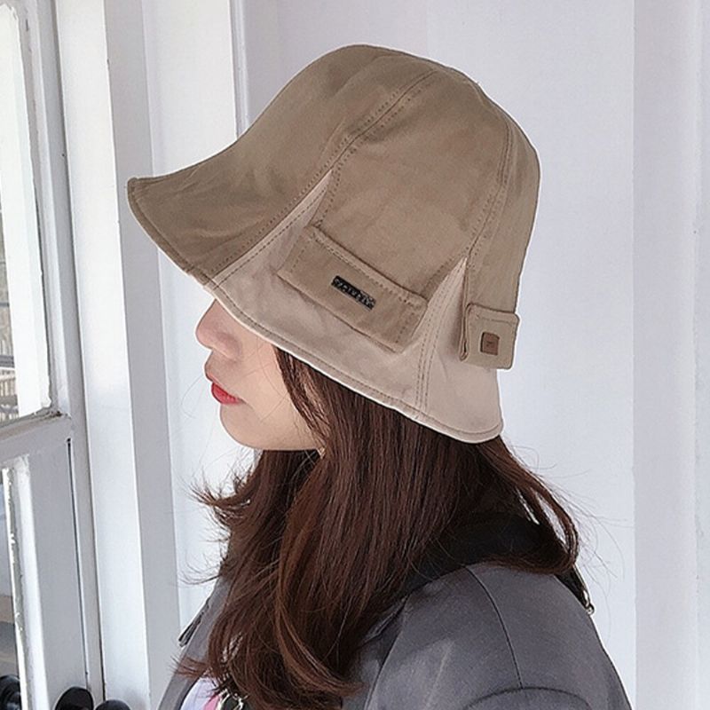 Chapeau Seau Sauvage En Coton À Double Face Pour Femme