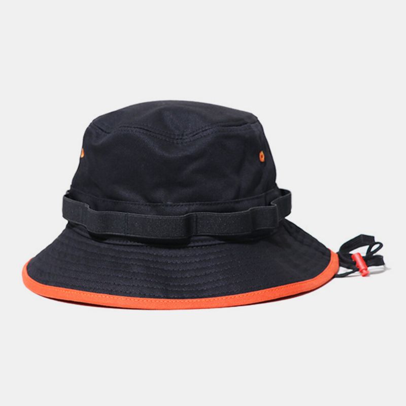 Chapeau Seau Simple Unisexe En Coton Avec Cordon De Serrage