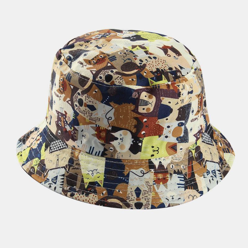 Chapeau Seau Unisexe Double Face Animaux Motif Panda Décontracté Mignon