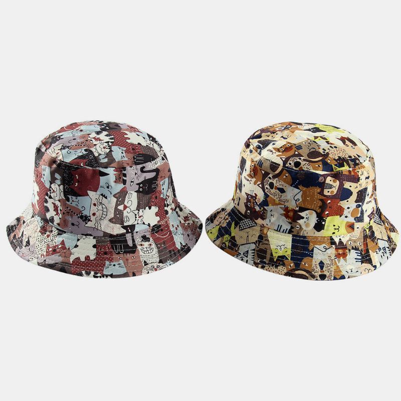 Chapeau Seau Unisexe Double Face Animaux Motif Panda Décontracté Mignon