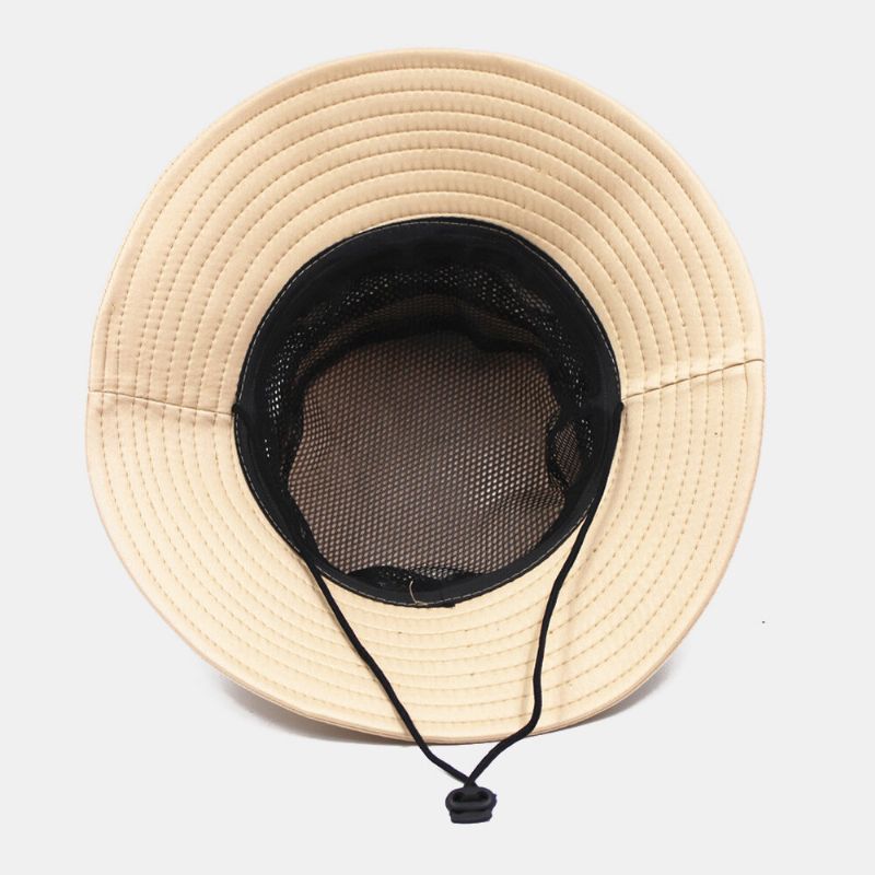 Chapeau Seau Unisexe À Large Bord En Maille Respirante Pour L'escalade En Plein Air Avec Protection Contre Les Uv