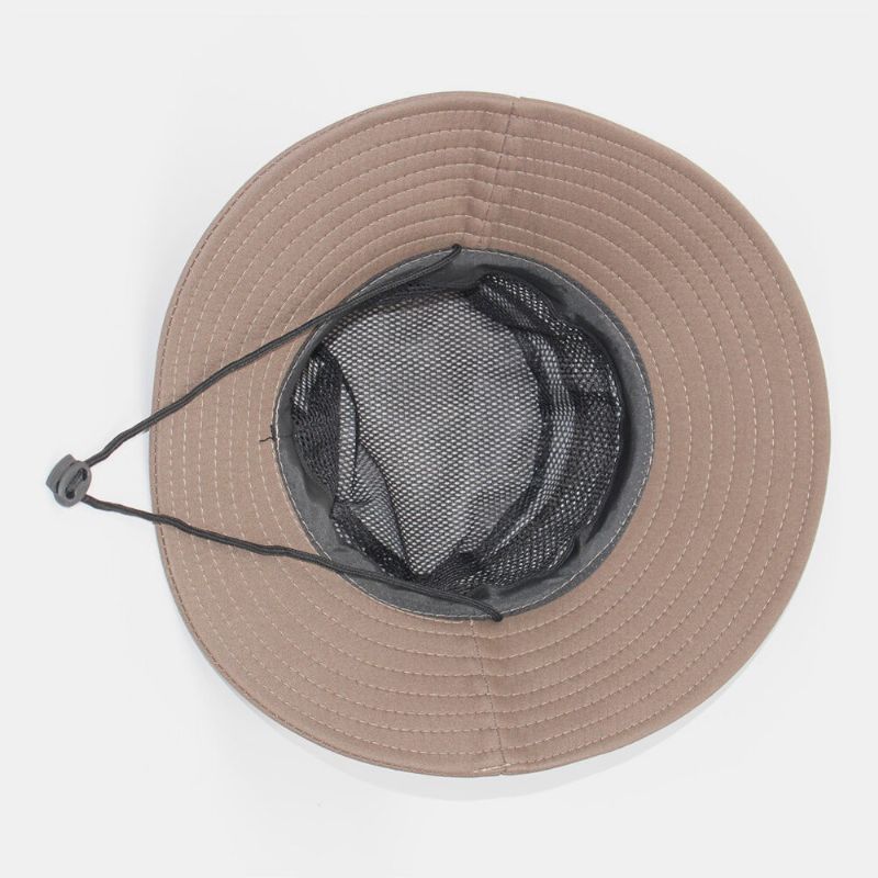 Chapeau Seau Unisexe À Large Bord En Maille Respirante Pour L'escalade En Plein Air Avec Protection Contre Les Uv