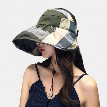 Chapeau De Soleil Couvrant Le Visage Pliant Vide Top Hat Cyclisme Big Eaves Floppy Hat