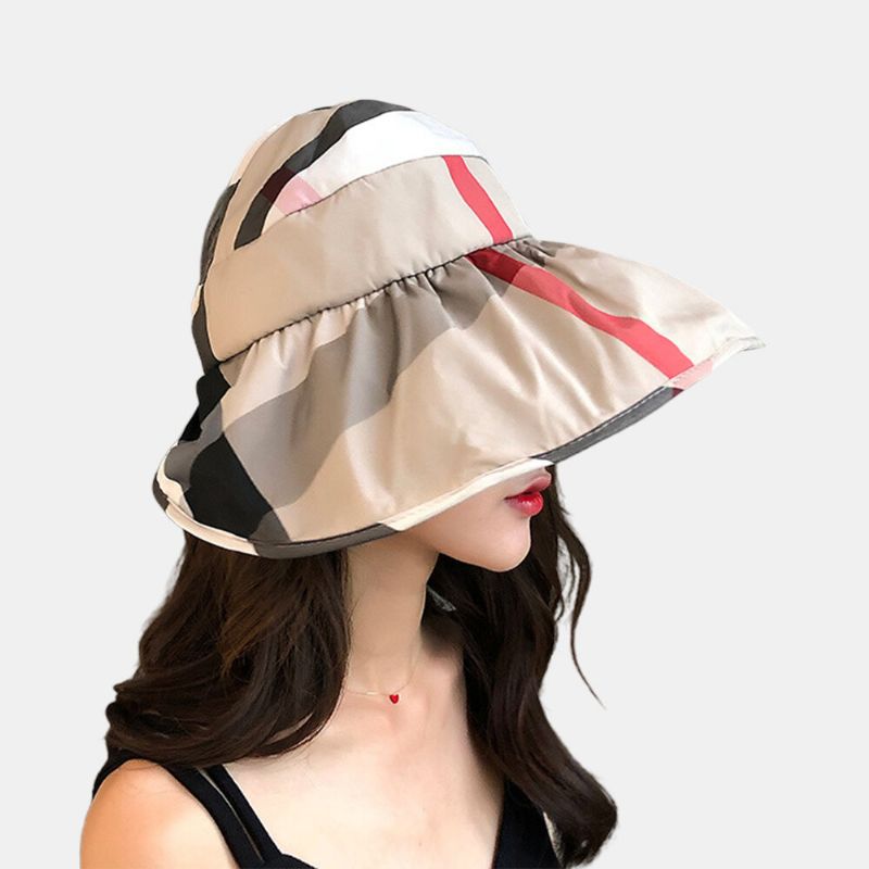 Chapeau De Soleil Couvrant Le Visage Pliant Vide Top Hat Cyclisme Big Eaves Floppy Hat