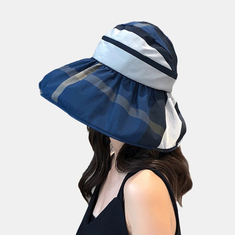 Chapeau De Soleil Couvrant Le Visage Pliant Vide Top Hat Cyclisme Big Eaves Floppy Hat