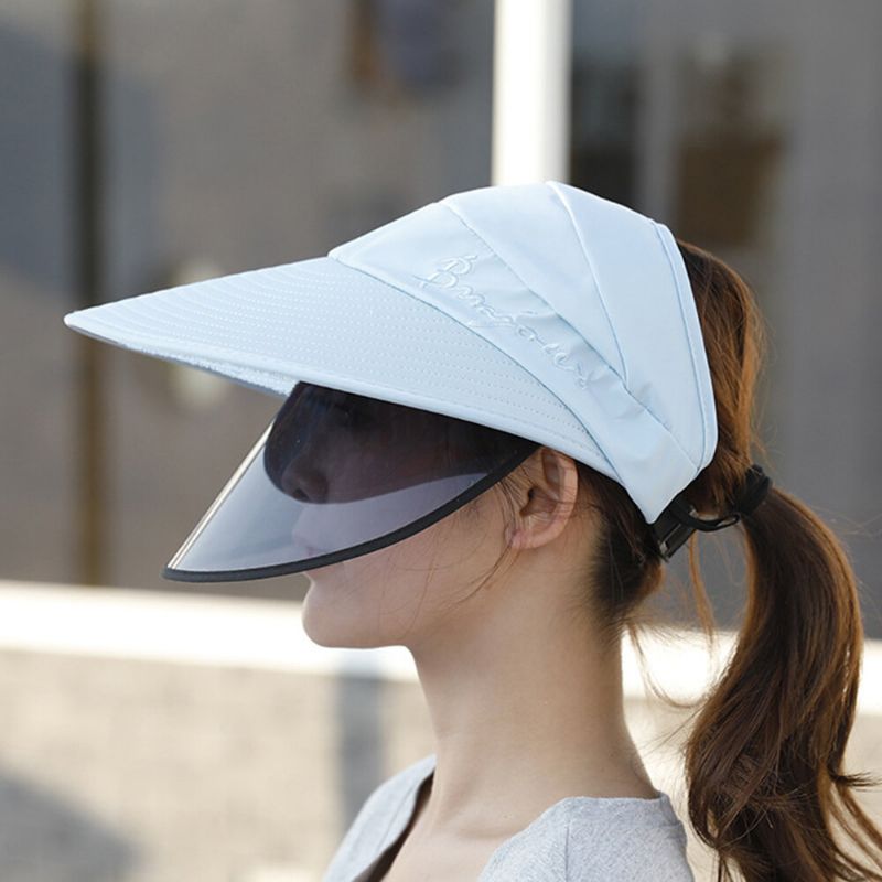 Chapeau De Soleil Pour Femme Visière Anti-uv Casquettes Anti-buée