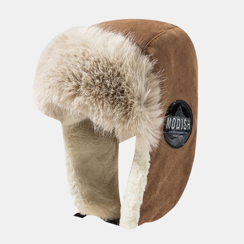 Chapeau De Trappeur Pour Homme Épaissir La Doublure En Peluche Chaude Coupe-vent Protection Des Oreilles Chapeau Ushanka