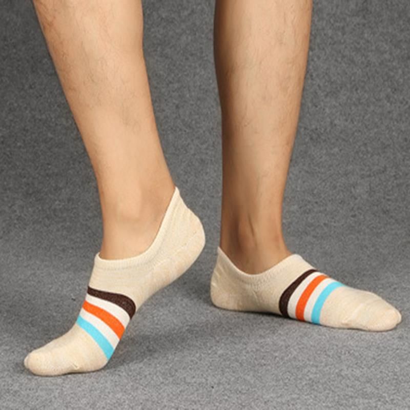 Chaussettes Athlétiques En Coton Peigné Pour Hommes Avec Slip En Silicone