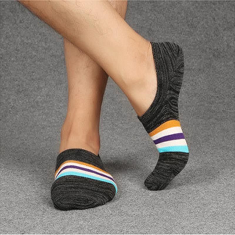 Chaussettes Athlétiques En Coton Peigné Pour Hommes Avec Slip En Silicone