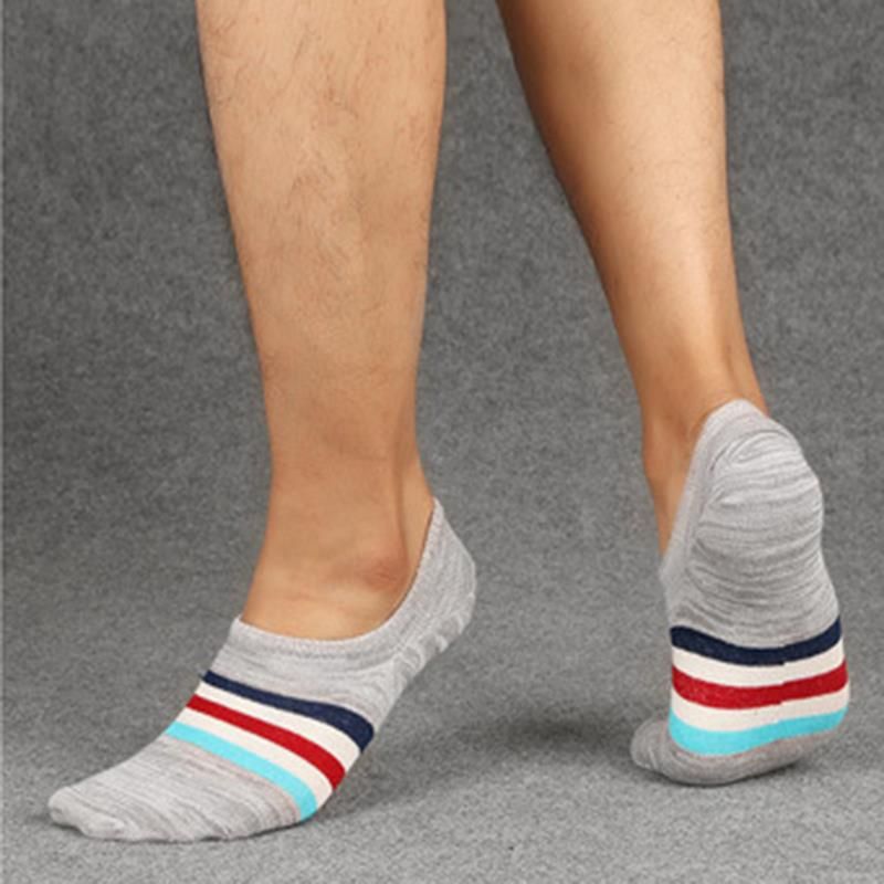 Chaussettes Athlétiques En Coton Peigné Pour Hommes Avec Slip En Silicone