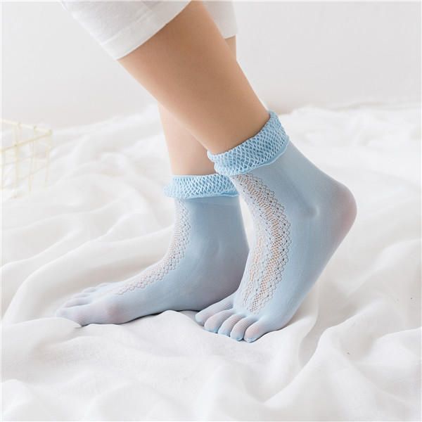 Chaussettes À Cinq Orteils Absorbantes En Maille Pour Femmes