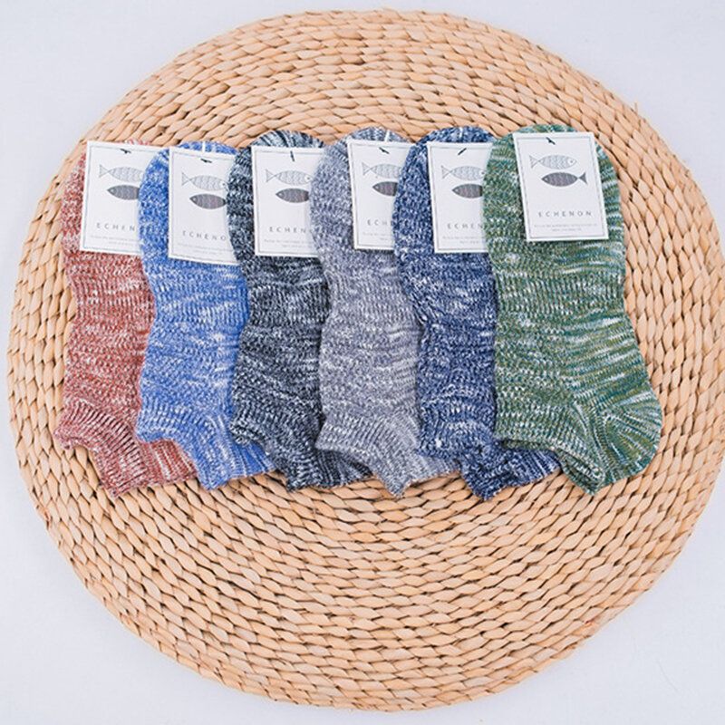 Chaussettes En Coton Vintage Pour Hommes Chaussettes Invisibles De Style Ethnique