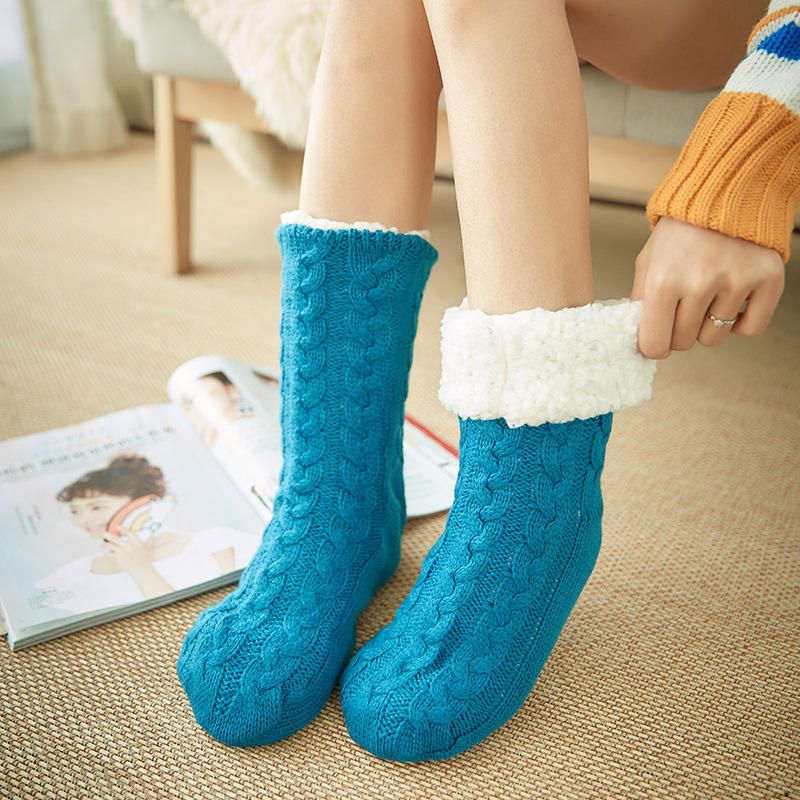 Chaussettes Épaisses Chaudes Et Antidérapantes Pour Femmes