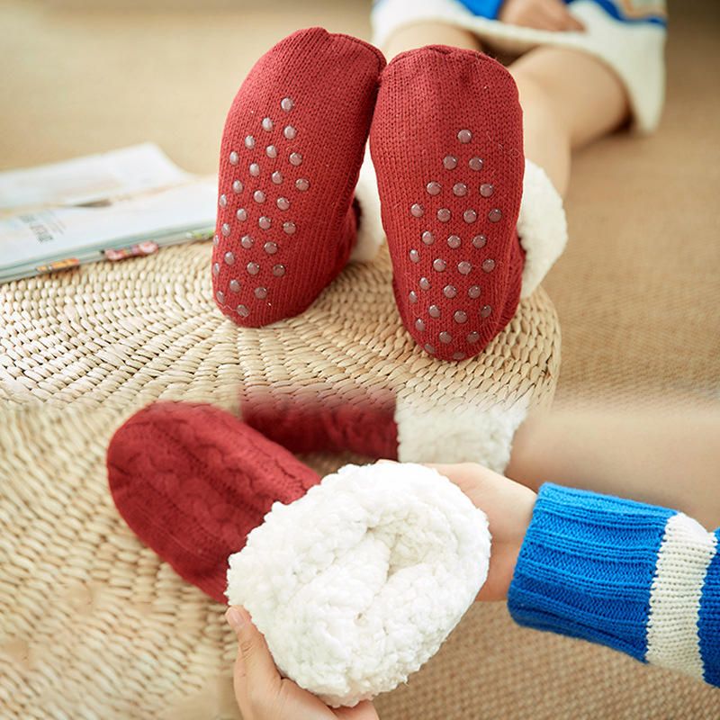 Chaussettes Épaisses Chaudes Et Antidérapantes Pour Femmes