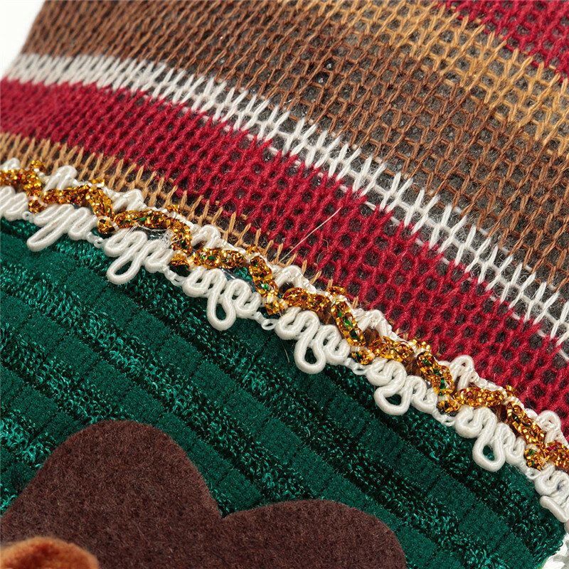 Chaussettes D'hiver Unisexes En Coton Jacquard Père Noël Bonhomme De Neige Elk