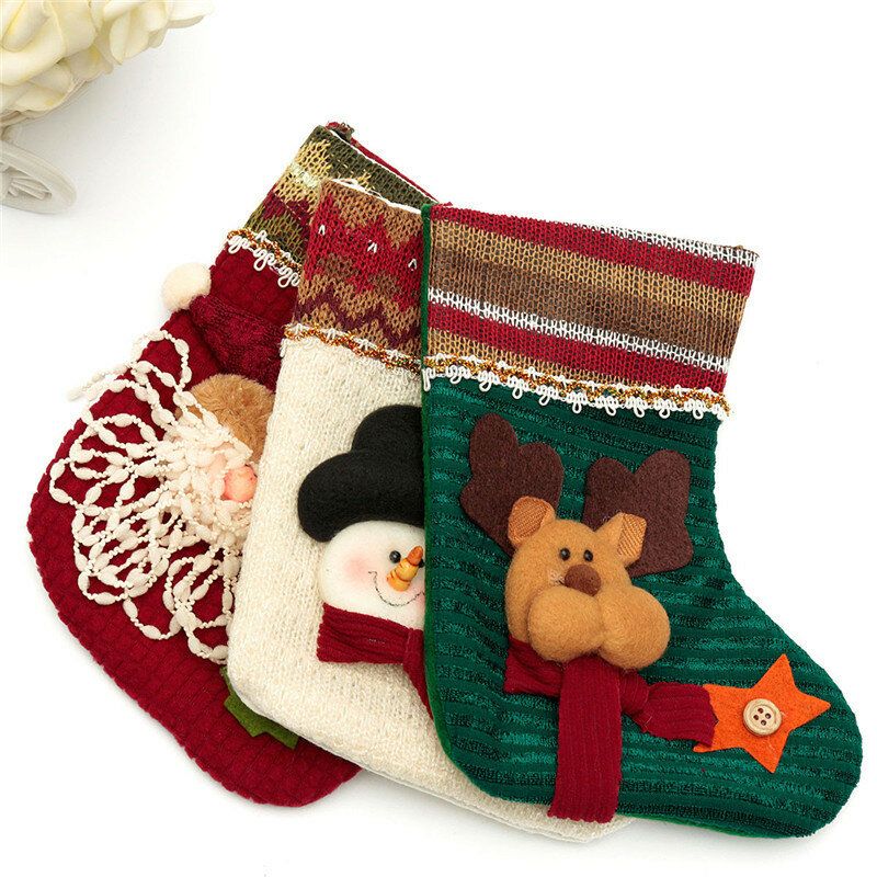 Chaussettes D'hiver Unisexes En Coton Jacquard Père Noël Bonhomme De Neige Elk