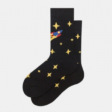 Chaussettes Homme Bas Femme Tendance Starry Sky Tube Cotton Street Chaussettes