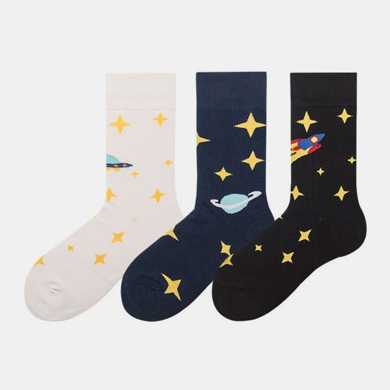 Chaussettes Homme Bas Femme Tendance Starry Sky Tube Cotton Street Chaussettes