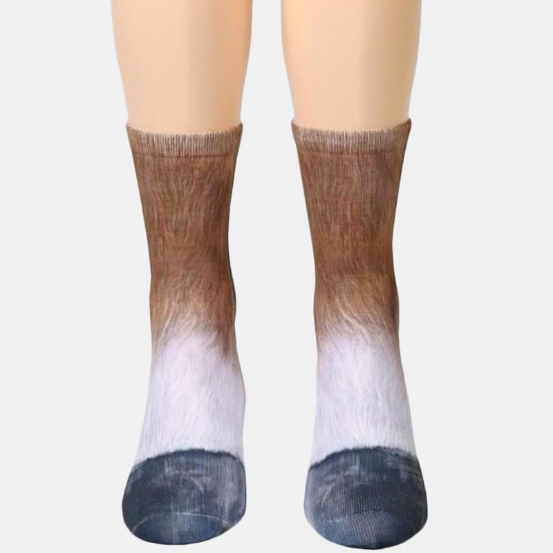 Chaussettes Imprimées D'animaux Unisexes Pour Adultes