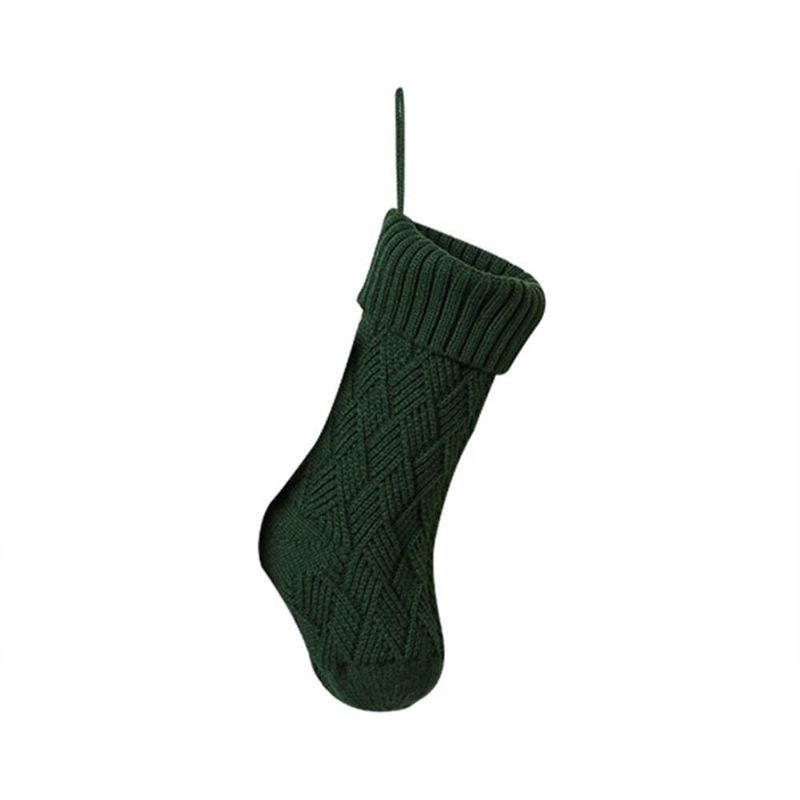 Chaussettes De Noël Tricotées Sacs Cadeaux Chaussette En Laine Lingge De Noël