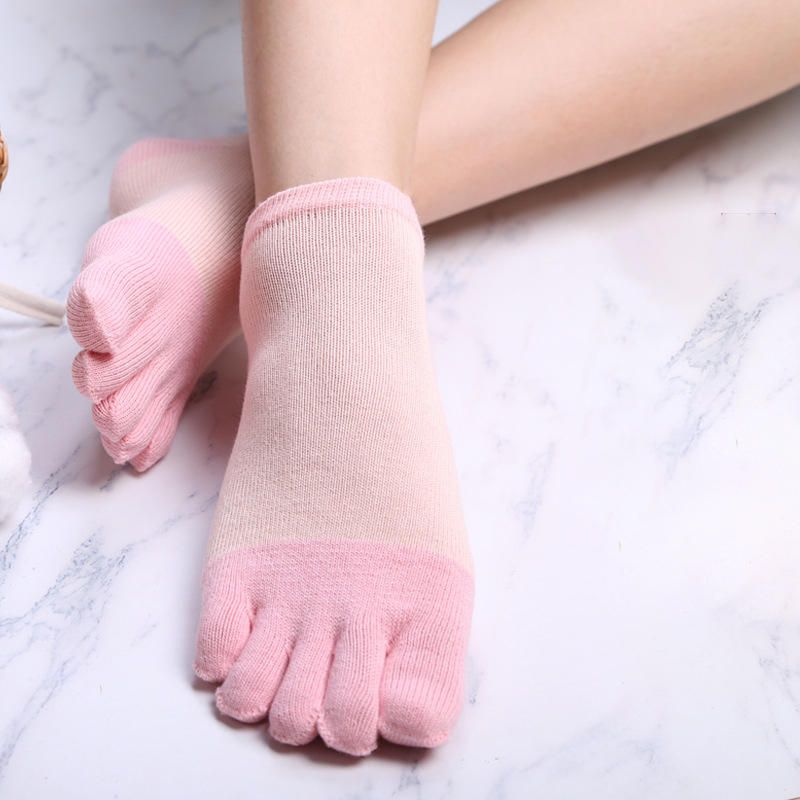 Chaussettes Simples À Cinq Orteils Pour Femmes Et Filles Lot De 5 Paires De Socquettes