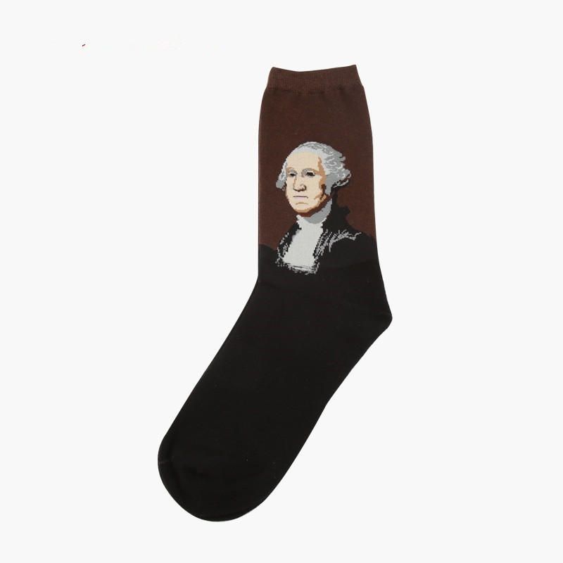 Chaussettes Unisexes En Coton Avec Peinture À L'huile Mona Lisa