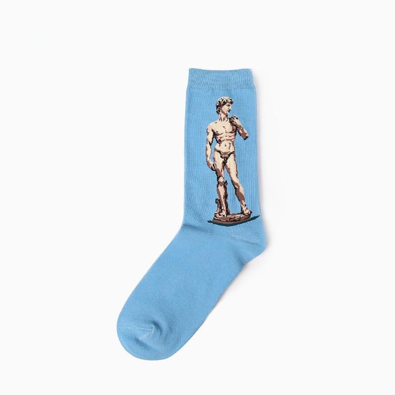 Chaussettes Unisexes En Coton Avec Peinture À L'huile Mona Lisa