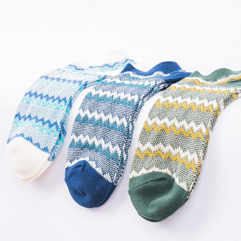 Chaussettes Vintage En Coton Pour Hommes Chaussettes Invisibles De Style Ethnique