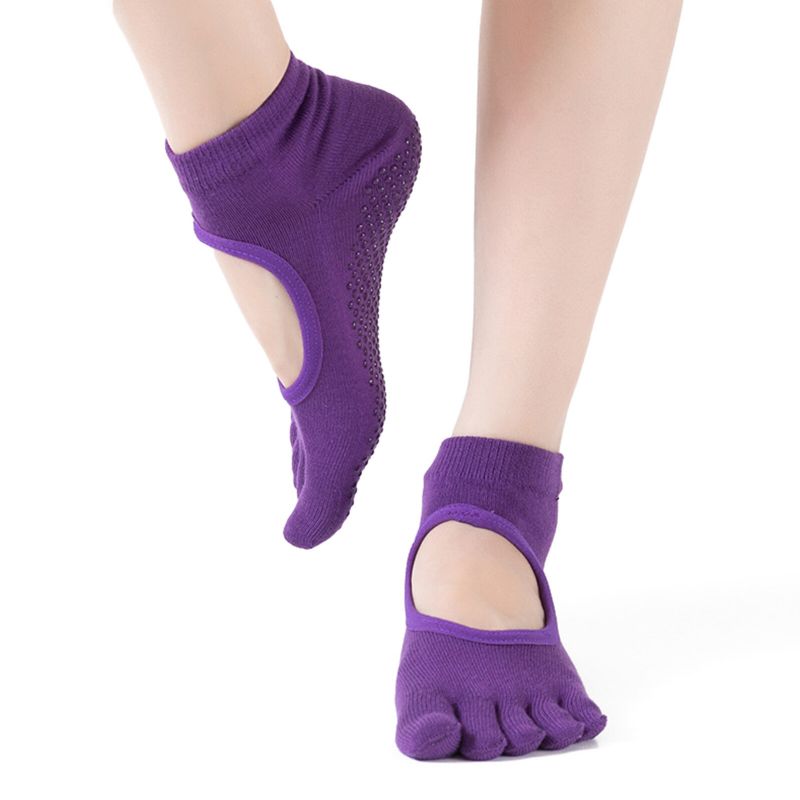 Chaussettes De Yoga Anti-moteur Respirantes En Pur Coton Pour Femmes