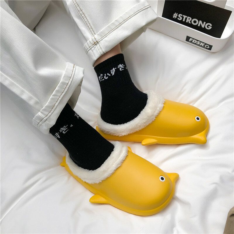 Chaussons En Coton Chauds Pour Hommes En Forme De Petit Pingouin