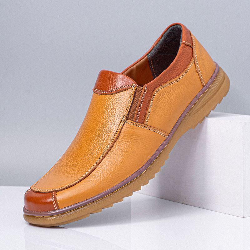 Chaussures D'affaires Décontractées Respirantes En Cuir Véritable Pour Hommes