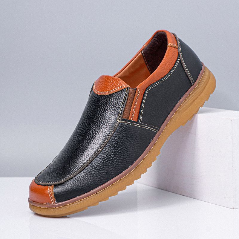 Chaussures D'affaires Décontractées Respirantes En Cuir Véritable Pour Hommes