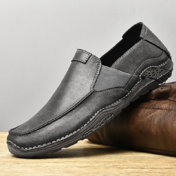 Chaussures D'affaires Décontractées Souples En Cuir De Vachette Pour Hommes